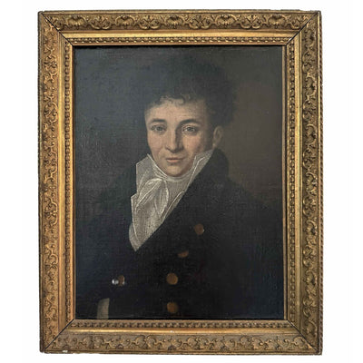 Jeune homme au regard romantique - Huile sur toile - vers 1835