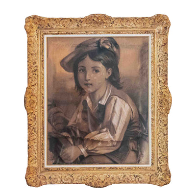 Le jeune garçon au béret - Peinture originale