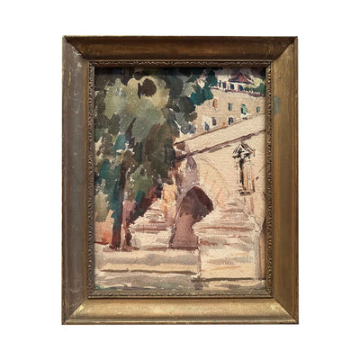 Pont et lumière du Sud - Aquarelle