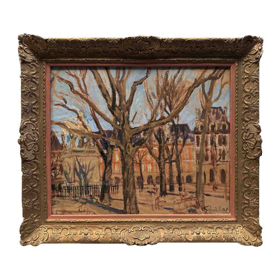 Place des Vosges - Gouache originale -M. Béhar (1898–1959)