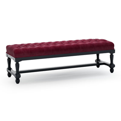 Ecouen Banc capitonné patine Ebène Grand Modèle
