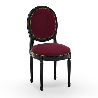 Médaillon Figeac Chaise cloutée patine Ebène