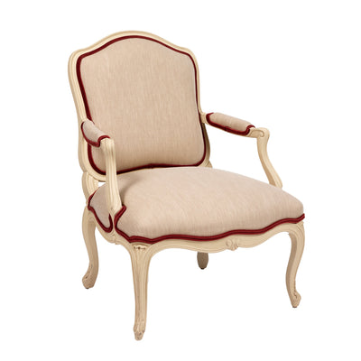 Figeac Fauteuil tapissé patine Mastic Tissu au choix
