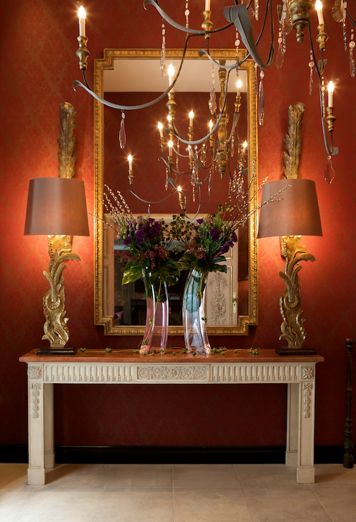 Hôtel Chateaubriand vue entrée principale avec deux lampes