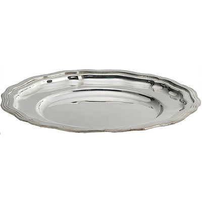Plateau rond en métal argenté – Maison Elise Plateau rond en métal argenté – Maison Elise