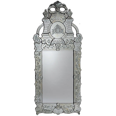 Gênes Miroir en verre vieilli Grand Modèle