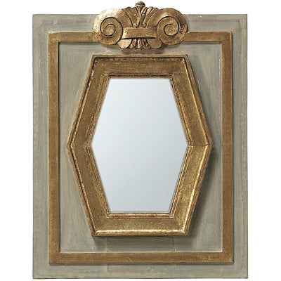 Solitaire hexagonal Miroir en bois Grand Modèle
