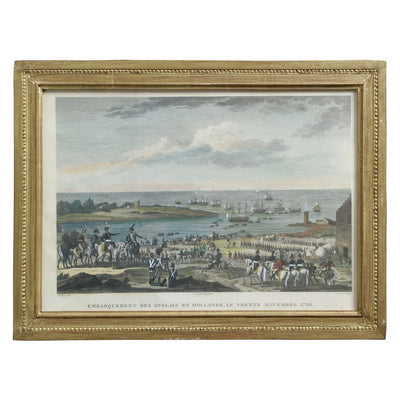 Embarquement des anglais Gravure encadrée