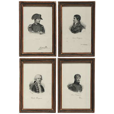 Les Bonaparte Gravure encadrée (série de 4)