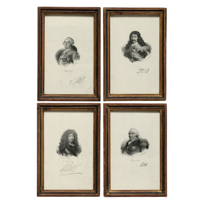 Les Louis Gravure encadrée (série de 4)