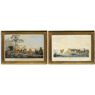 Vaches au Pré Gravure encadrée (série de 2)
