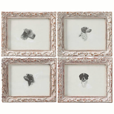 Les chiens Gravure encadrée Petit Modèle (série de 4)