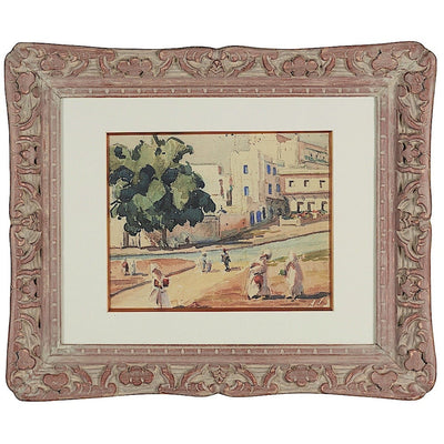 Orientaliste Gravure encadrée Petit Modèle (série de 2)