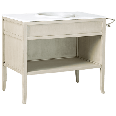 Roussillon Meuble de salle de bain Grand Modèle, marbre blanc