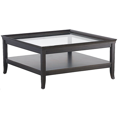 Roussillon Table basse plateau verre carrée 100x100cm