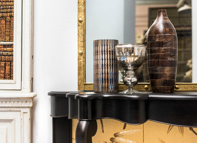Coupe en verre Sologne posée sur une table