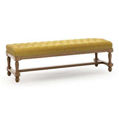 Ecouen Banc capitonné patine Brienne Grand Modèle