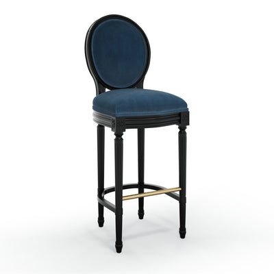 Figeac Chaise de bar patine Ebène