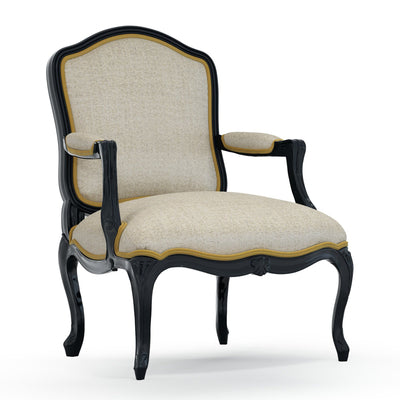 Figeac Fauteuil tapissé patine Ebène