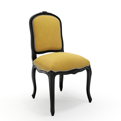 Sorgues Chaise cloutée patine Ebène