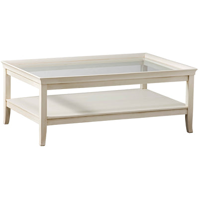Roussillon Table basse plateau verre rectangulaire 120x80cm